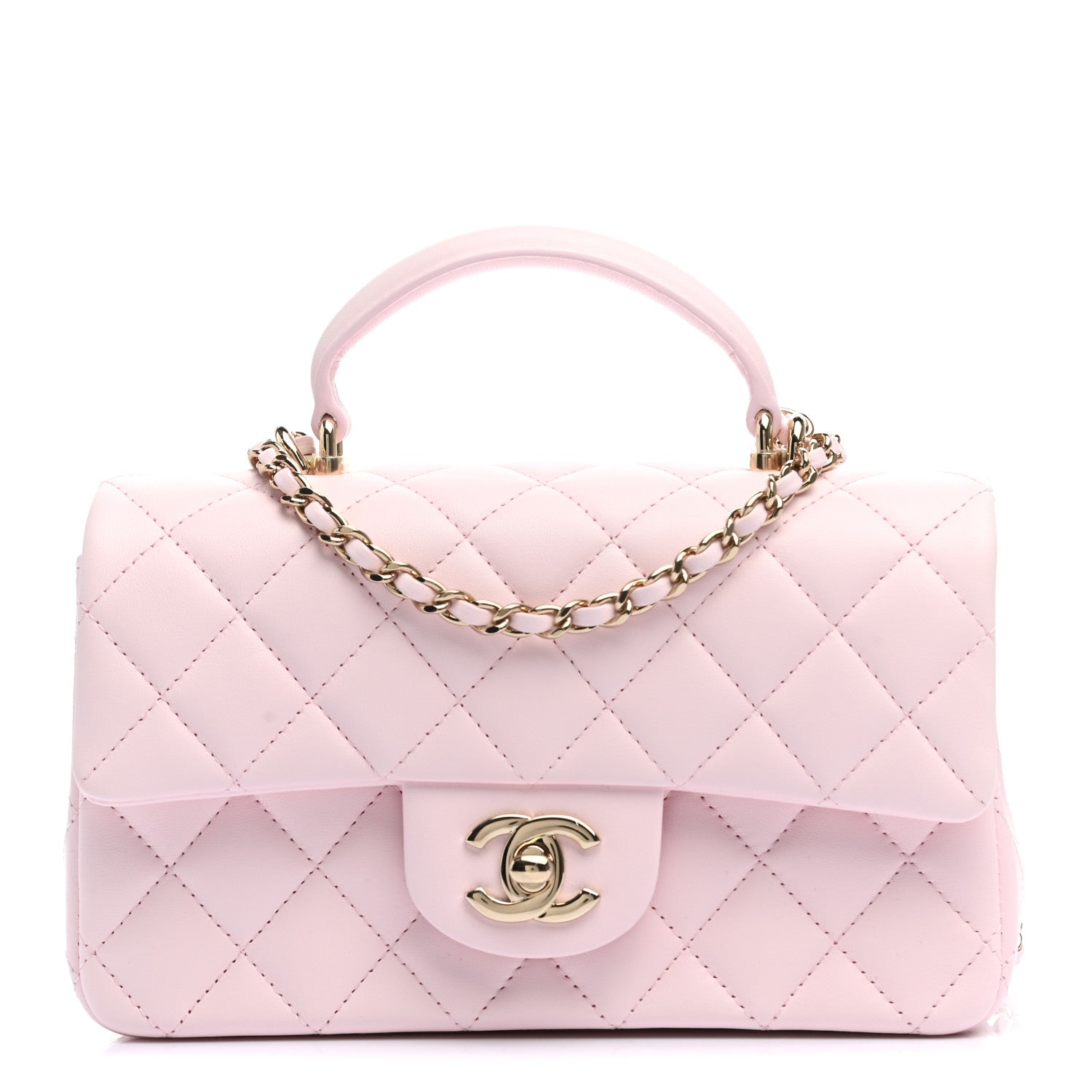 Shiny Calfskin Quilted Small Chanel 22 Pink – Luxefectly