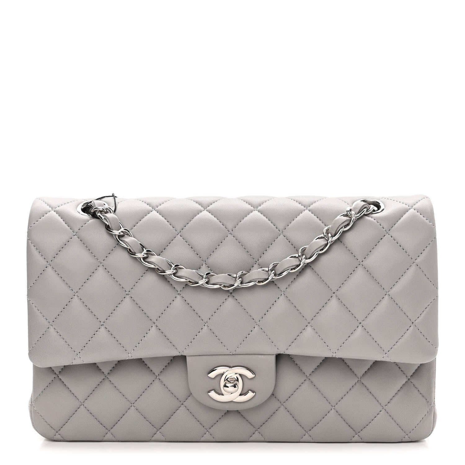 Chanel Dark Grey Lambskin Rectangular Mini Flap Top Handle Light Gold  Hardware – Madison Avenue Couture