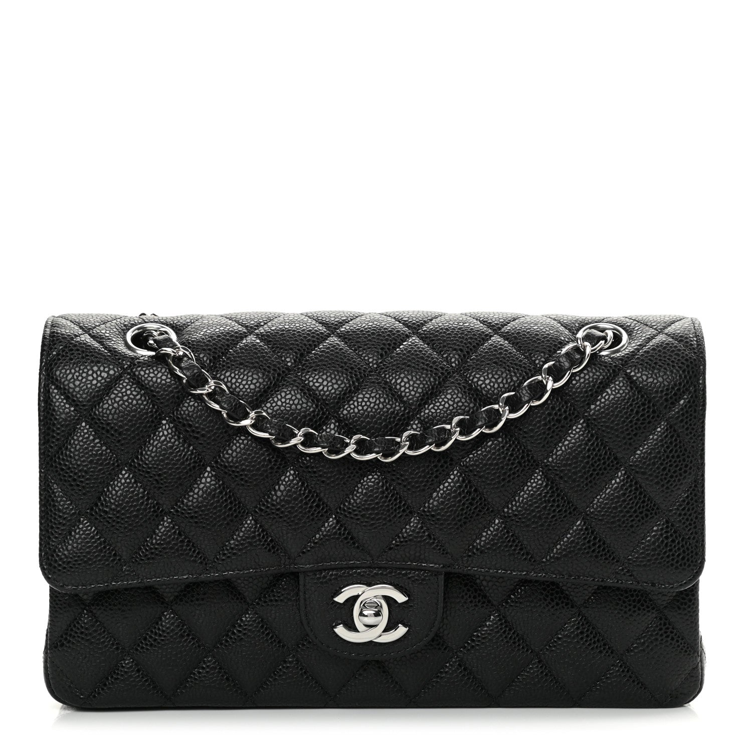 Chanel Light Beige Quilted Caviar Leather Small Classic Double Flap Bag  Chanel