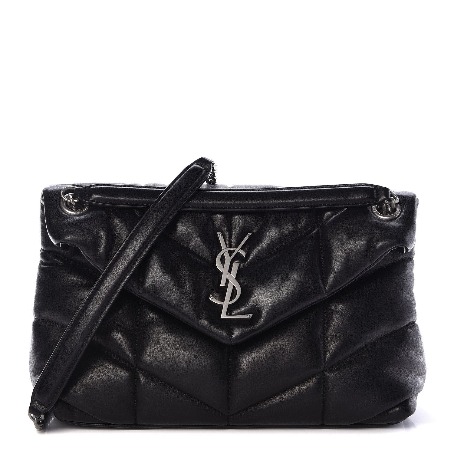 Saint Laurent Nolita Shoulder Bag Small Black in Lambskin with