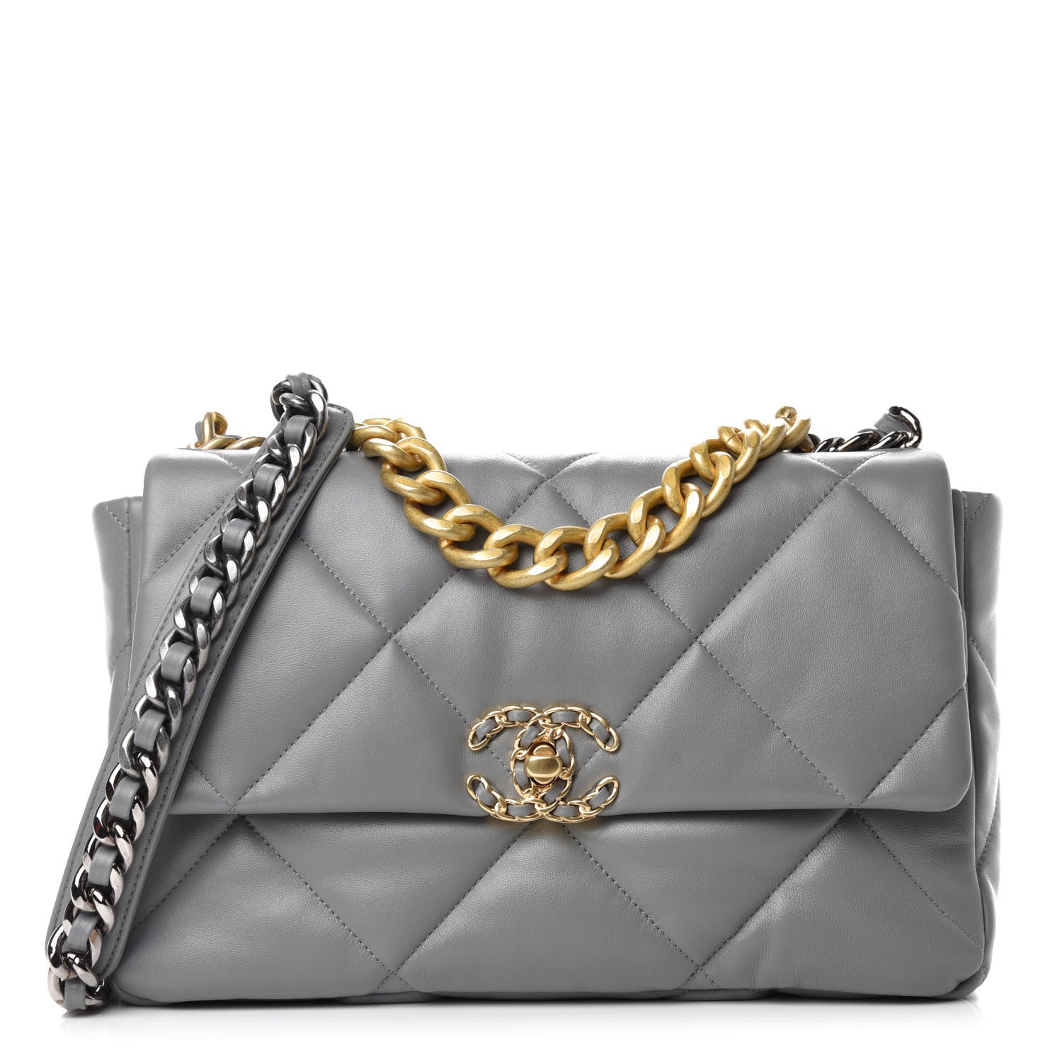 Lambskin Quilted CC Pearl Crush Mini Flap Black – Luxefectly