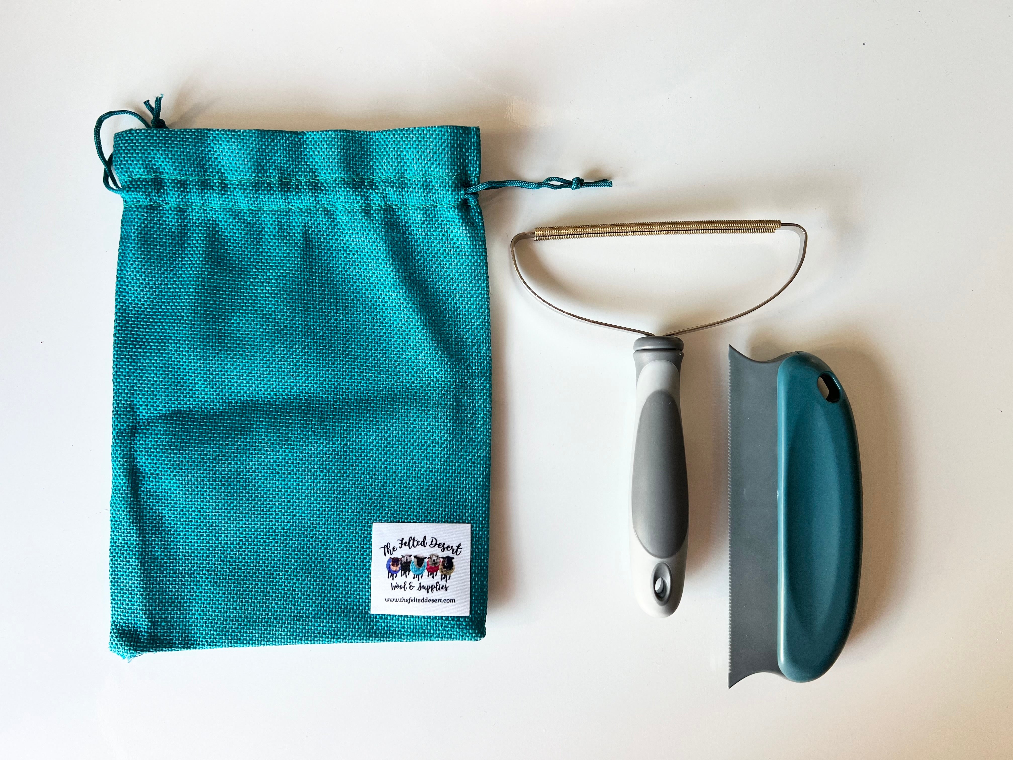 Felting Mat Cleaning Kit Combo Brush & Comb with Bag