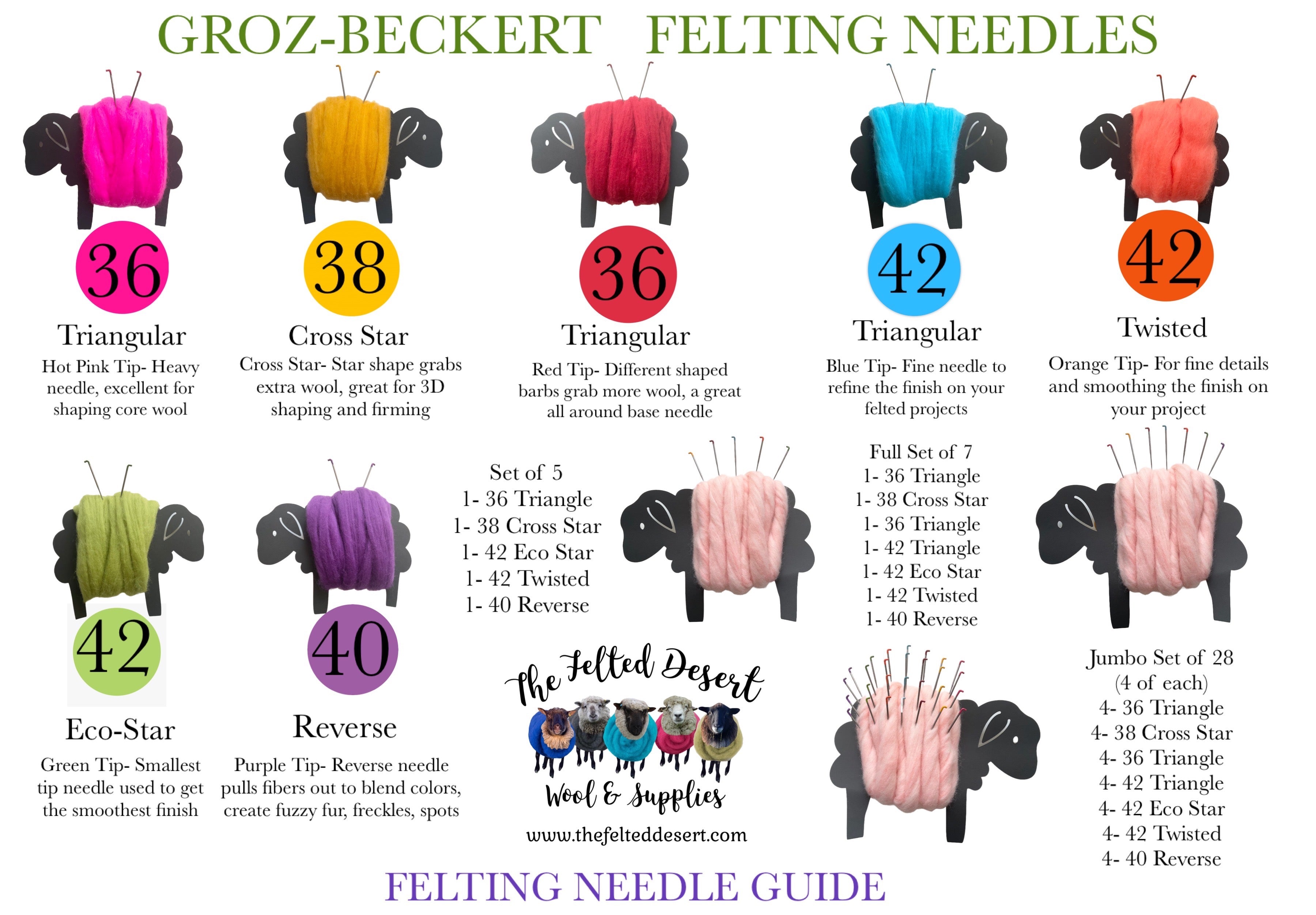 12 Quality Groz-Beckert Felting Needles with Storage Tube – Bam