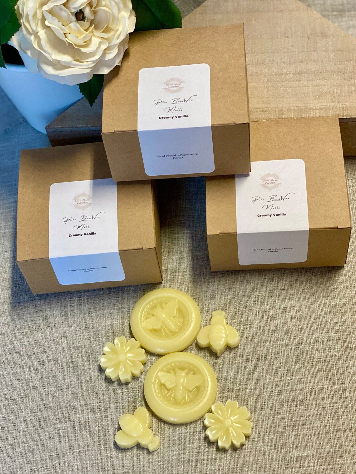 Organic Beeswax Melts 6Pcs - Crazy About Candles