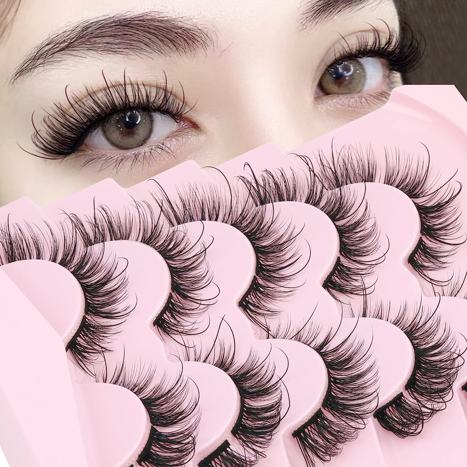 DIY Cluster Lash Natural Look Lashes Extensions Wispy D-Curl False Eyelashes Short Faux Mink Lashes Fake Eyelashes Strips