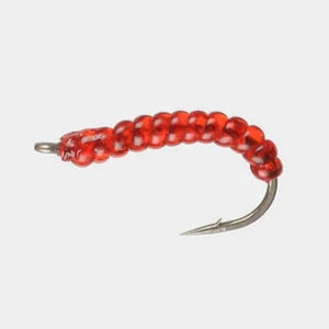 Perfect Hatch Nymph V Rib San Juan Worm Red #14 - Pocono Boat House