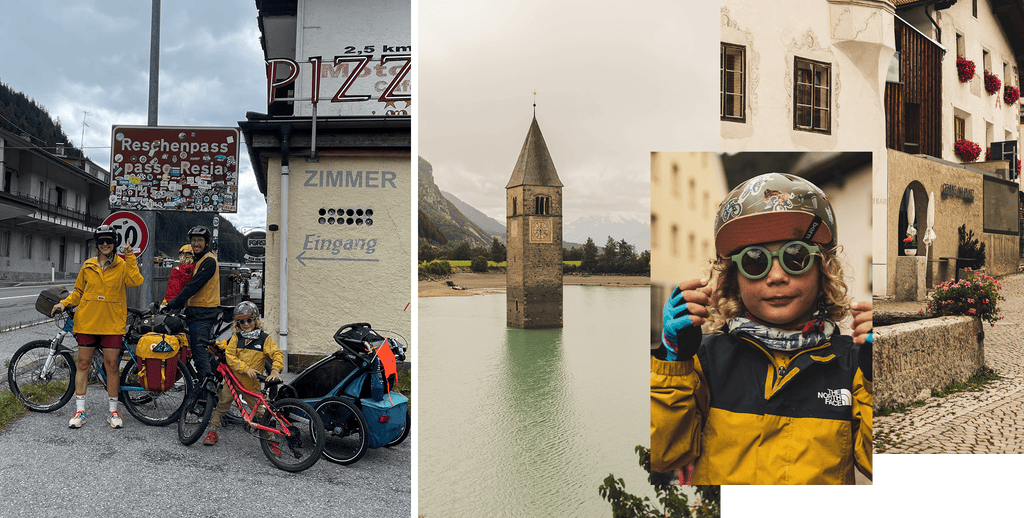 Alpen X Alpenüberquerung Fahrrad Via Claudia mit Kinder Fjällräven Specialized Nauders Reschenpass Vinschgau Reschensee