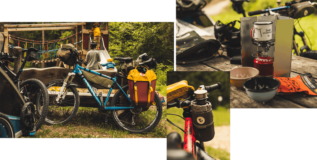 Alpen X Alpenüberquerung Fahrrad Via Claudia mit Kinder Fjällräven Specialized Packliste Ausstattung Satteltaschen Handlebag Rahmentasche