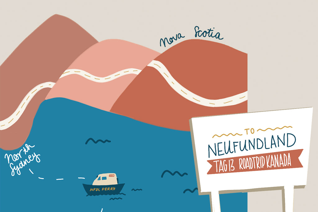 Illustration Fähre Neufundland Nova Scotia