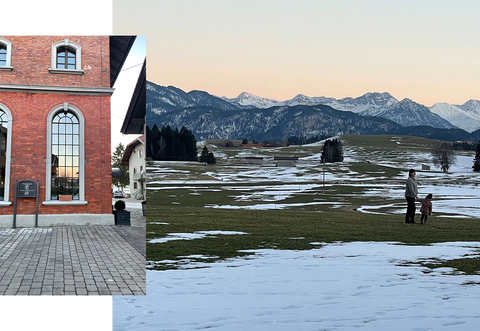 Sentier de randonnée du fromage à la bière Allgäu Ostallgäu poussette pour enfants