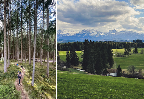 Roadtyping allgäu otallgäu hike children stroller kleeblattweg lengenwang.