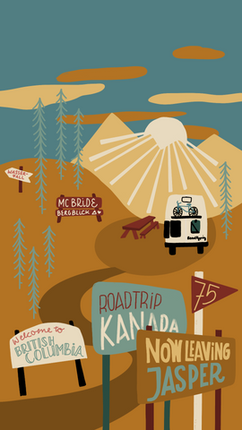 Illustrative travel diary Roadtyping Canada Franziska Schatz Day 75