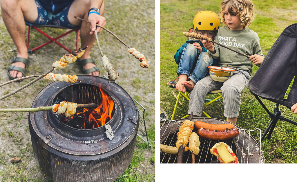 Stick bread with children pizza without yeast