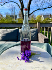 Fresh Wild Violet Simple Syrup