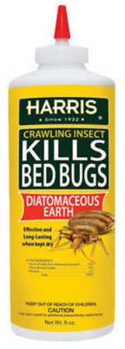 Harris HDE-8 8 oz Bottle of Bed Bug Pest Control Powder - Quantity of 10