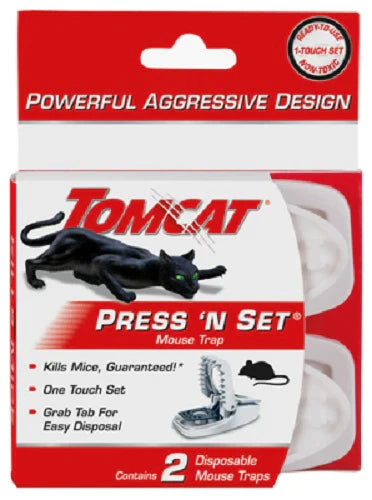 Tomcat 0360710 Pres/Set Mouse Trap 2 Pack: Mouse & Rat Traps