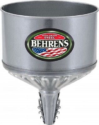 Behrens GTF 123 Galvanized Steel Lock On 8 Quart Tractor Funnel - Quantity of 2