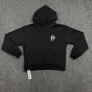 Purple 460gsm Heavyweight DTG Rainbow Logo Oversize Losser FitBlack Hoodies - AS&J