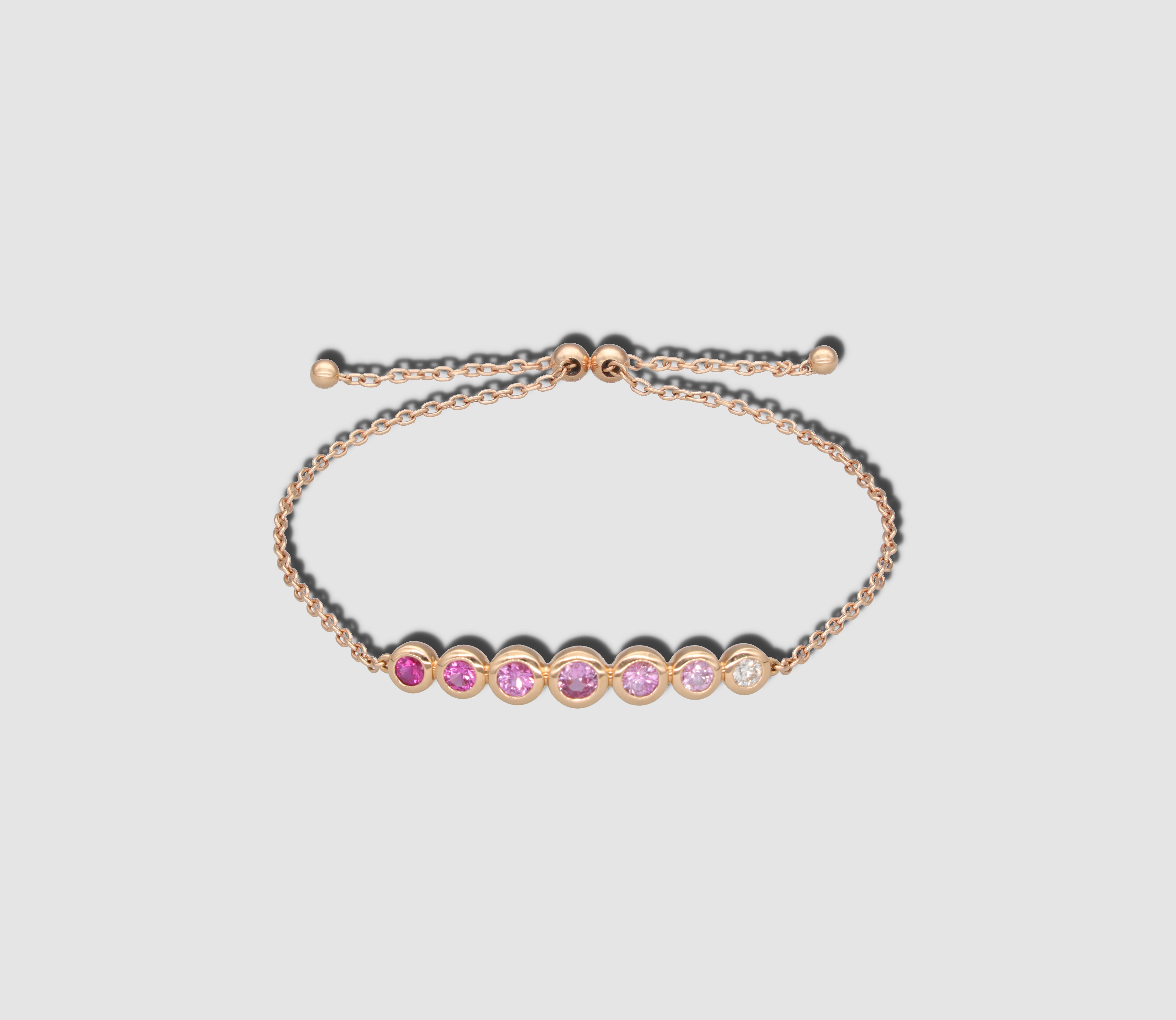 Rosa Saphir-Blasen-Armband, Barbie-Schmuck-Inspiration