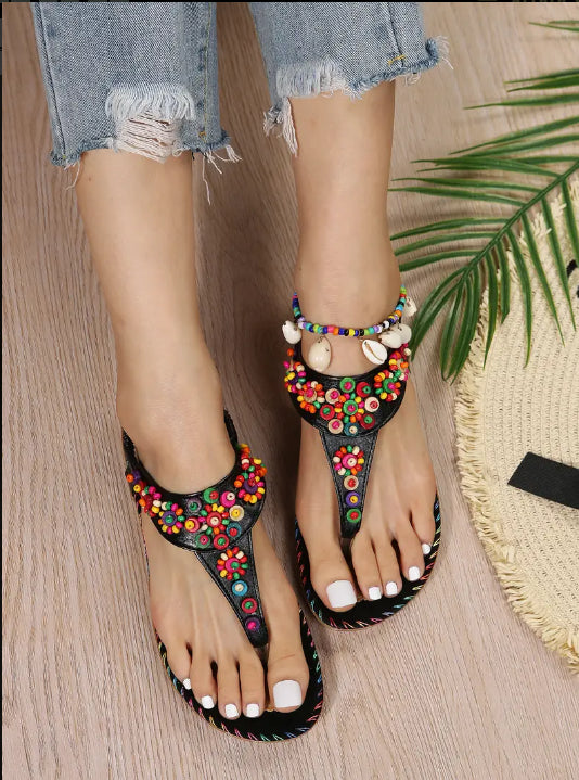 diepte de sneeuw Gedeeltelijk Sofia Slippers | Trendy sandalen met bloemen voor vrouwen zomer 2023 –  Fliski