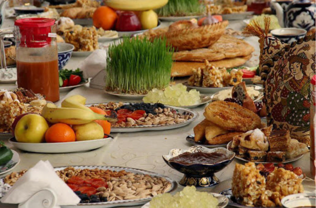 Haft sin Navruz table in Tajikistan