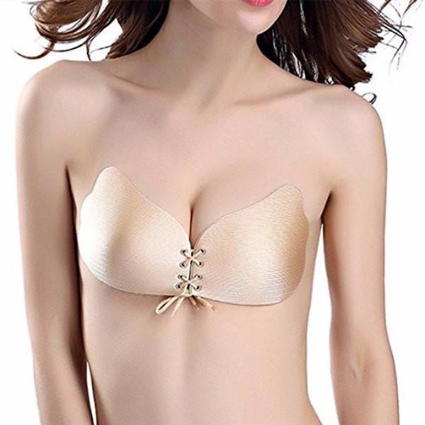 strapless silicone push up bra