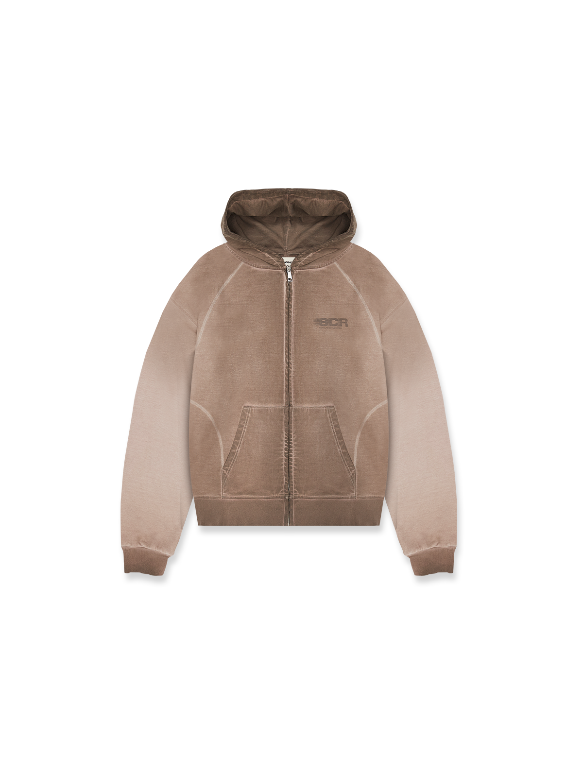 SCR ZIP HOODIE - BROWN - Sacralite product image