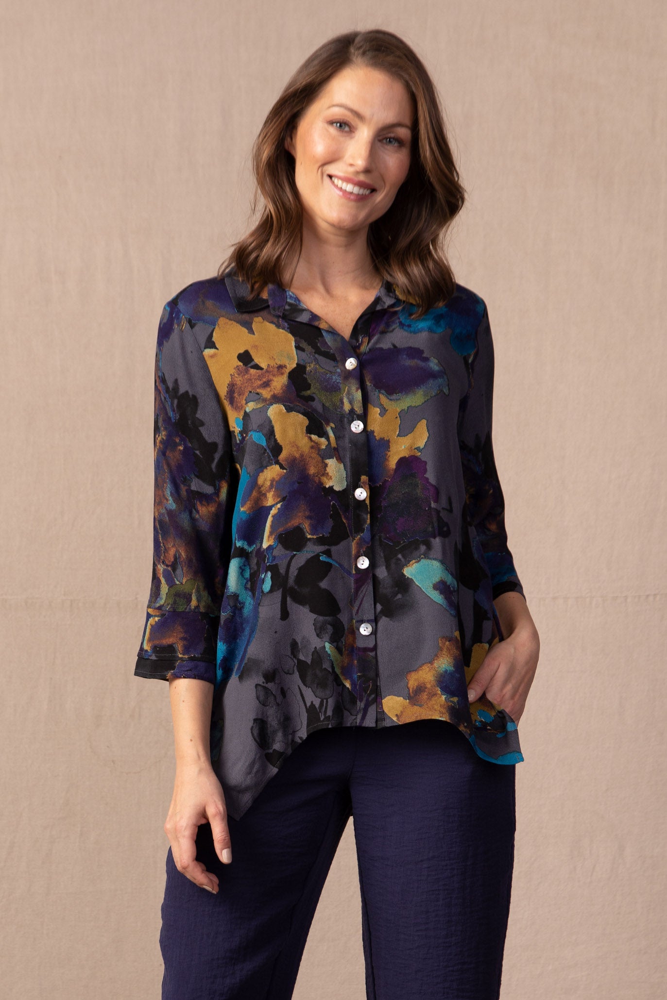 HABITAT AUTUMN FLORAL ARTIST SHIRT - MULTI - 34131COOL