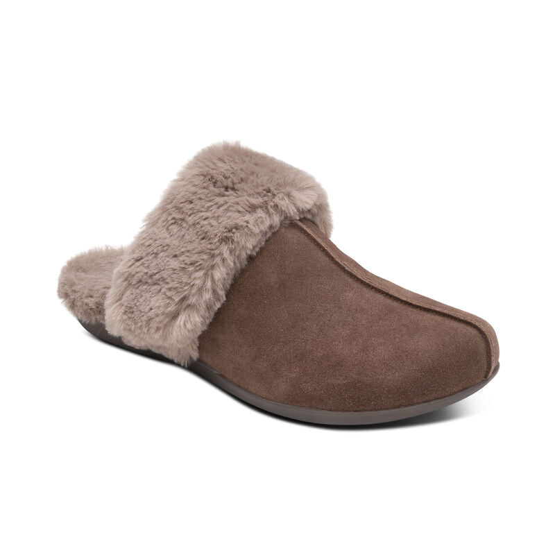 AETREX ARIANNA SLIPPER - WALNUT - FE254