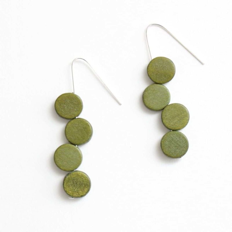 SYLCA EVA DANGLE EARRINGS - GREEN - SD18E50GRN