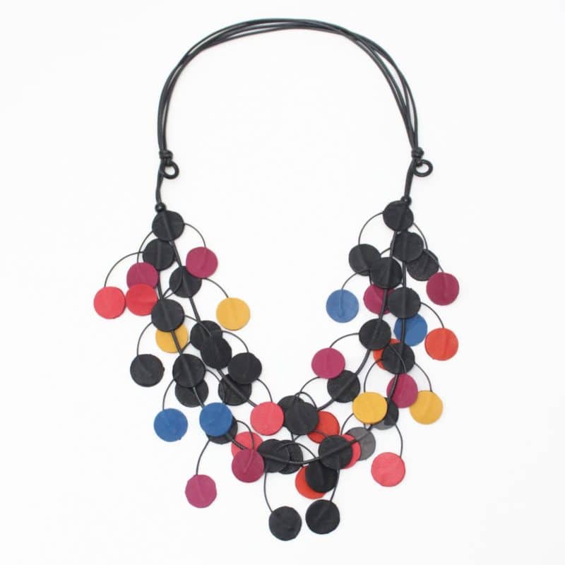 SYLCA ANNALISE LEATHER NECKLACE - MULTI - UN21N16MUL