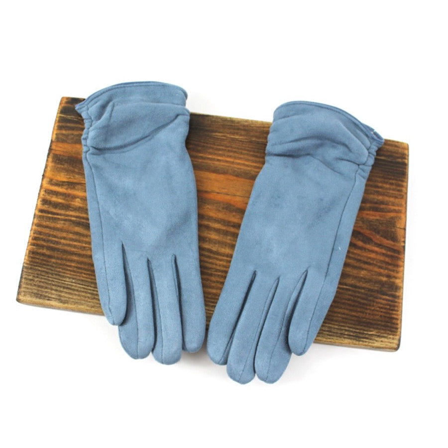 PRETTY PERSUASIONS RUCHED GLOVES - BLUE - A2003206