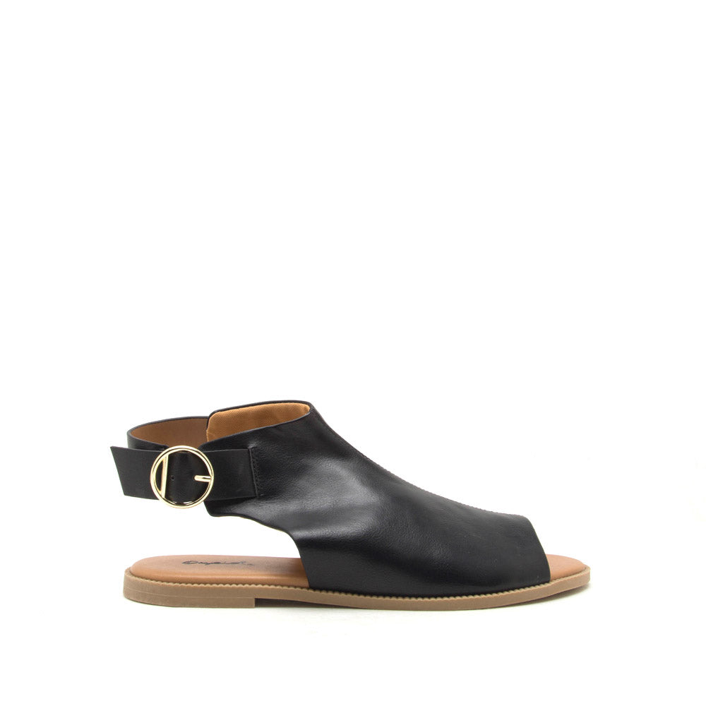 Desmond-53 Black Open Toe Mule Sandals