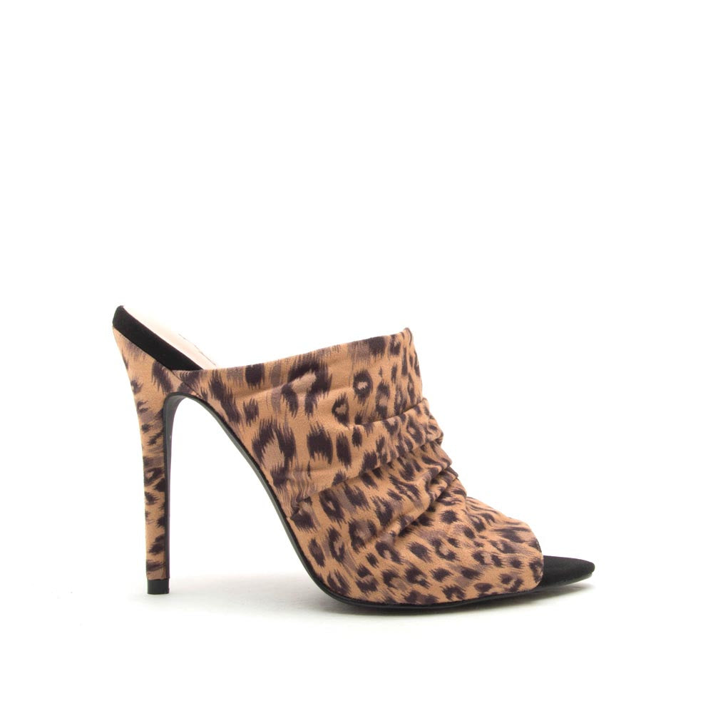 leopard mule sandal