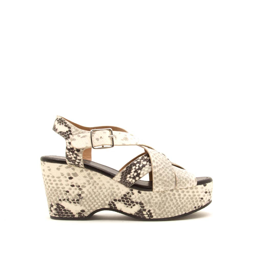 snake wedge sandal