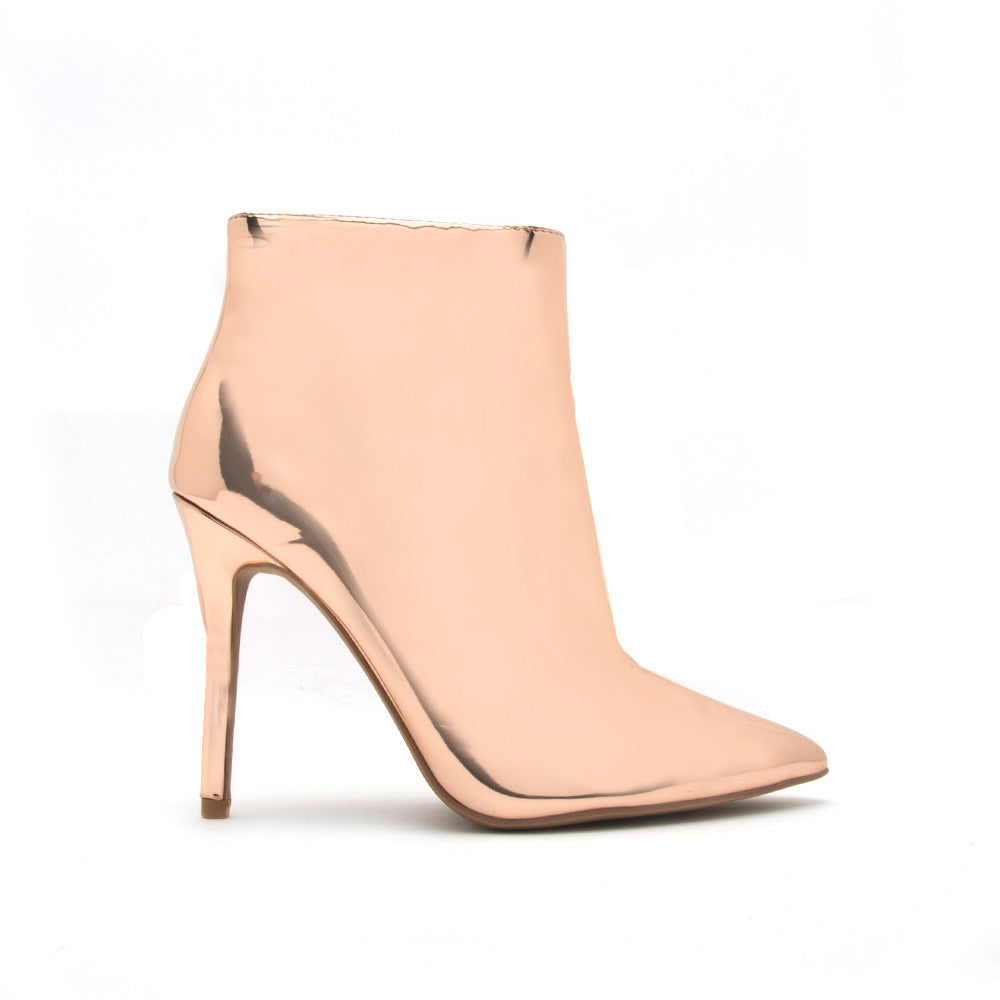 rose gold boots womens