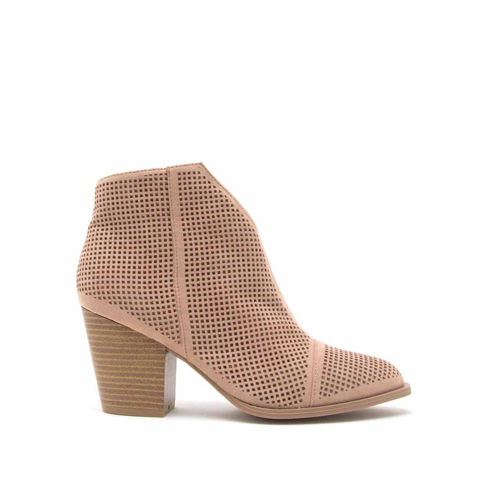 qupid booties taupe