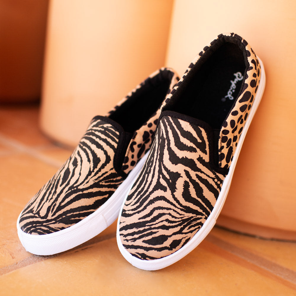 tiger print sneakers