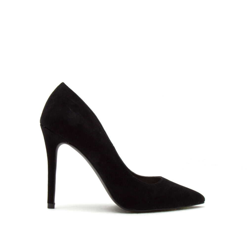 womens black suede heels