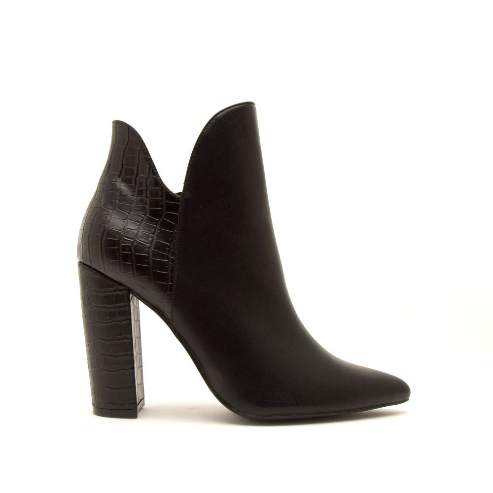 pointed toe bootie heels