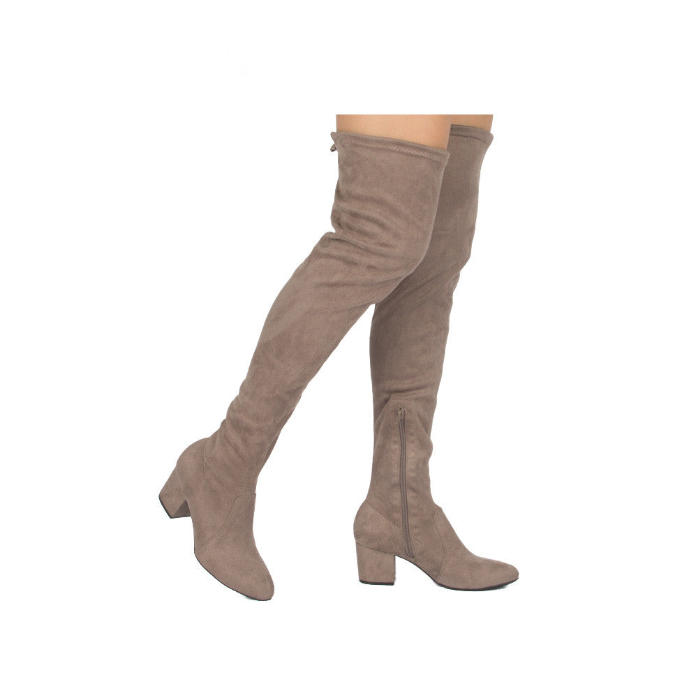 suede over the knee boots