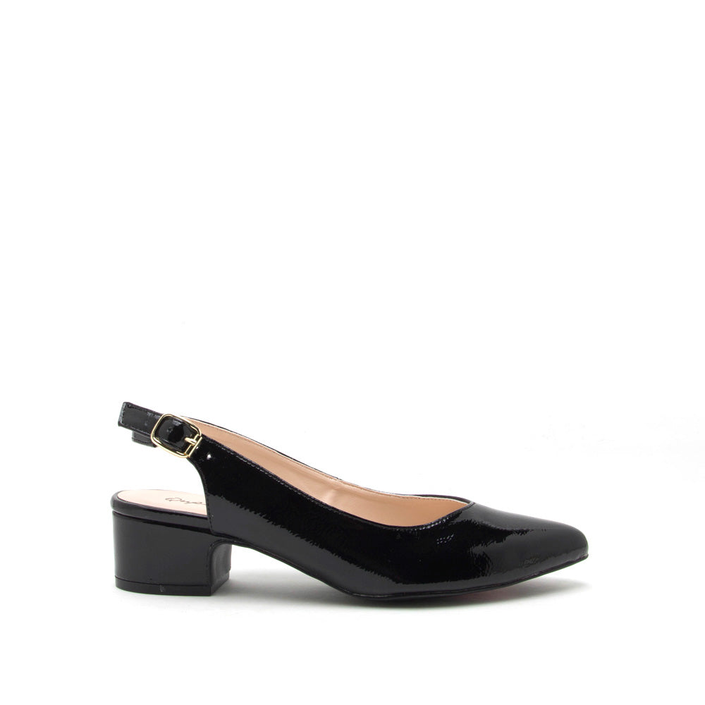 Women Shoes Swing-18 Black Slingback Sandal