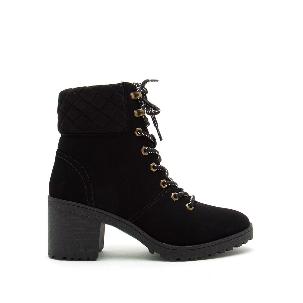 Timothy-08AXX Black Lace Up Booties