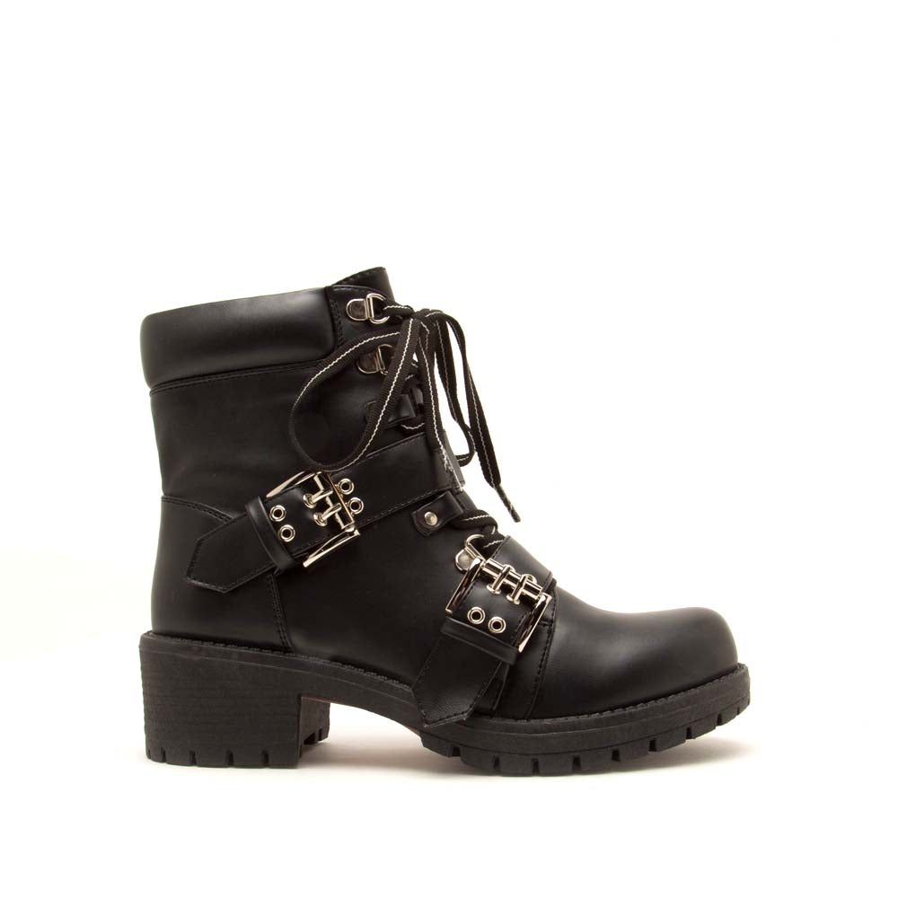 lace up combat booties