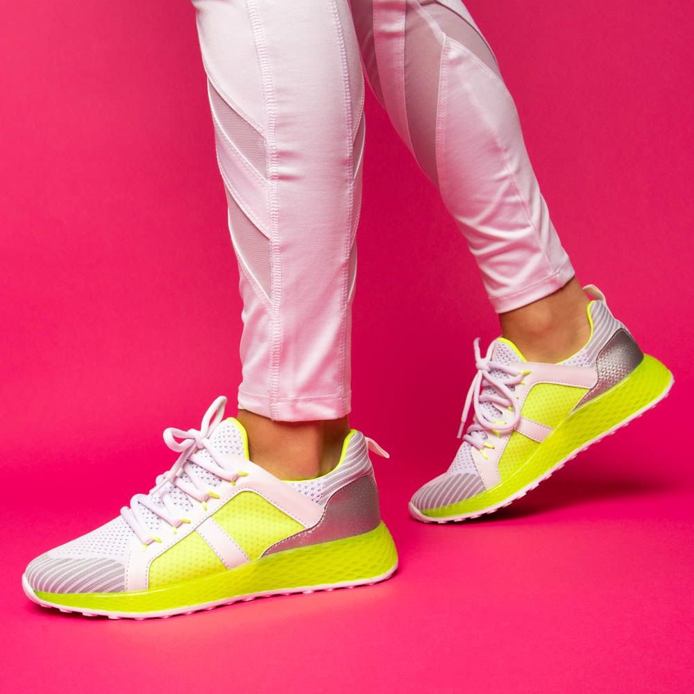 yellow neon sneakers