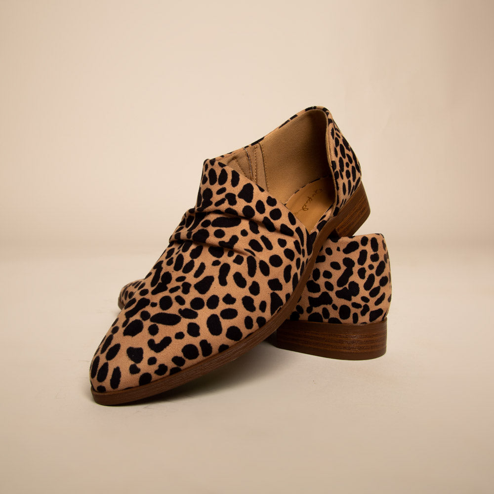 Qupid Women Shoes Tuxedo-85 Tan Leopard 