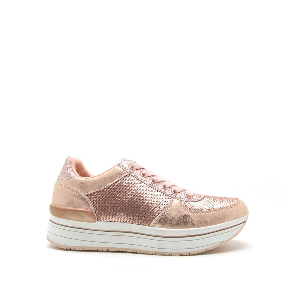 rose gold sparkle sneakers