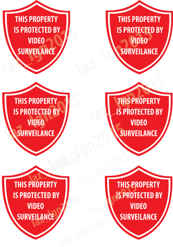 CCTV WARNING STICKERS