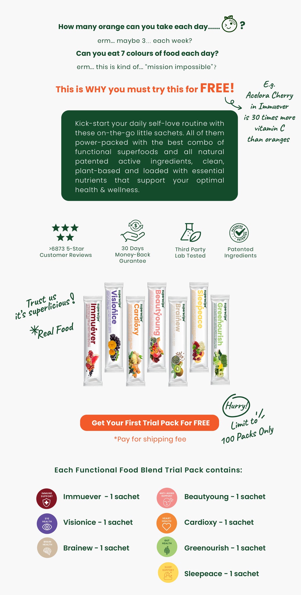 Free Functional Food Blend Trial Pack
