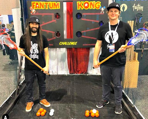 The Fantum Lacrosse booth at LaxCon2019 with Swax Lax lacrosse training balls